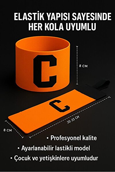 CKSPOR LUXURY Profesyonel Kaptanlık Bandı – Ayarlanabilir Elastik Kaptan Koll...