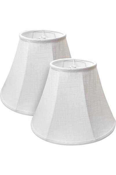 TOOTOO STAR Double White Linen Lamp Shade Set of 2 - Barrel Spider Fitter 6x1...