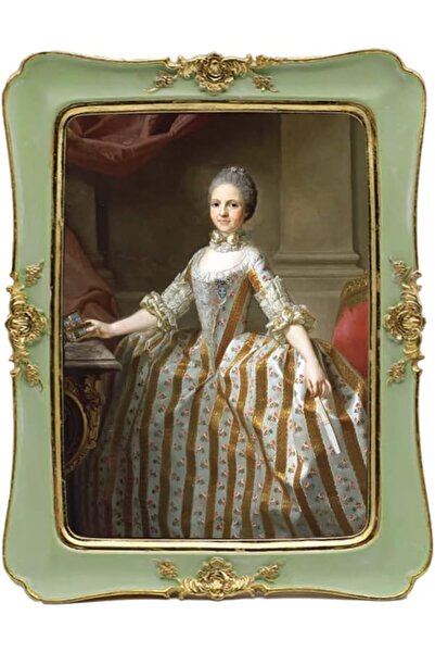 genernic متجر سيلفيا - إطار صور عتيق مزخرف مقاس 5×7 - أخضر مع ذهبي