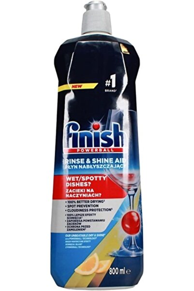 Finish Dishwasher Rinse Aid Liquid 800 ml, Lemon scented
