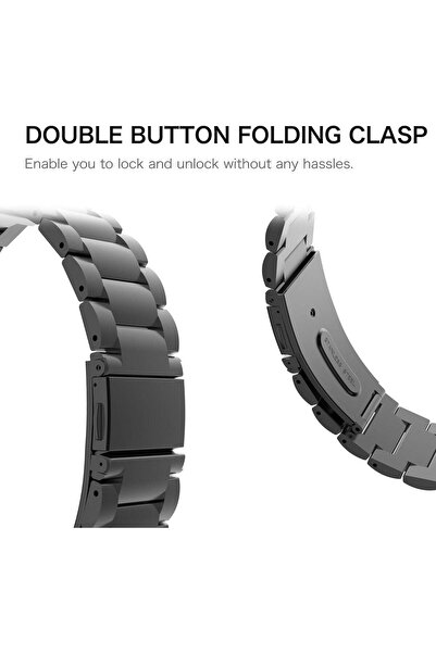 Generic Vintay Replacement Band for Samsung Galaxy Watch 3 45mm - Solid Stainless Steel