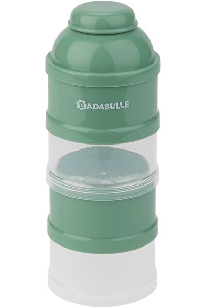 Badabulle موزع مسحوق حليب الأطفال | مغرفة مسحوق، 4 حجرات تخزين | أخضر