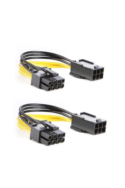 Generic كابل محول طاقة PCIe 6-Pin إلى 8-Pin من CableCreation، عبوة من قطعتين،...