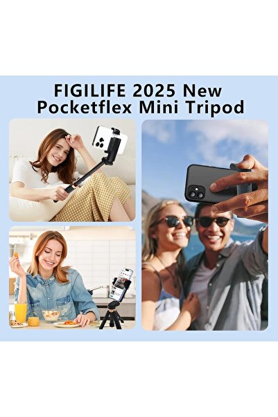 NALACAL Pocket Flex Small Tripod & Selfie Stick — 360° Flexible Head with Bluetooth Remote