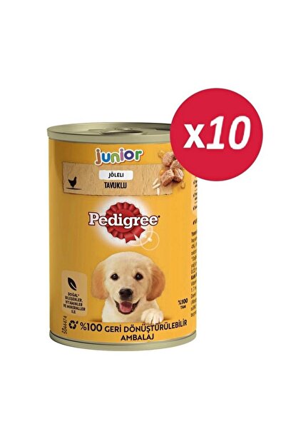 Pedigree Junior Tavuklu Yavru Konserve Köpek Maması 400 Gr*10 ADET