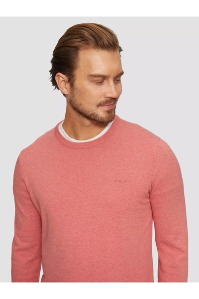 s.Oliver Men's crew neck sweater, Dusty pink, 3XL