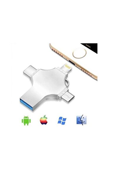 Arabest محرك أقراص فلاش USB Photo Stick بسعة 32 جيجابايت - 4 في 1، لتخزين البيانات الخارجية لأجهزة iPhone/iPad/الكمبيوتر/Android