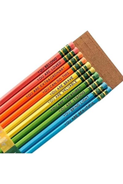 Arabest مجموعة أقلام التأكيد، أقلام خشبية مُلهمة ومُخصصة (١٠ قطع - قوس قزح)