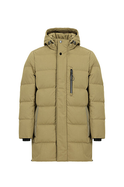 Abdullah Kiğılı Hooded Pockets Zippered Goose down Puffer Sports Coat