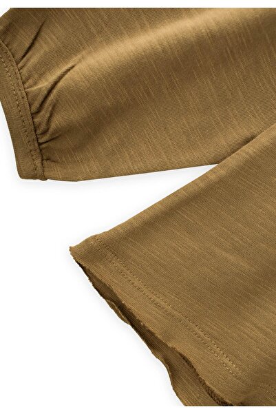 Cigit Brushed Rustic Long Sleeve T-Shirt 1-7 Years Old Olive