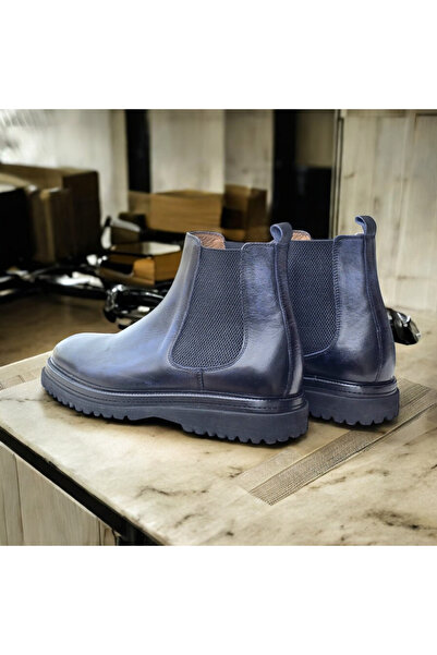 VİVA SHOES 100% Genuine Leather Eva Sole Chealsea Men's Half Boots