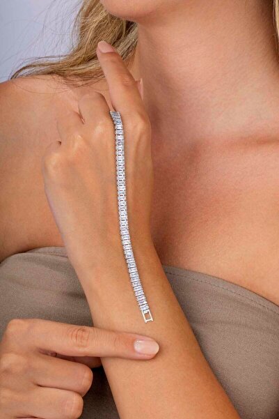 Çelik Xupıng Su Yolu Bileklik Baget Kesim Zirkon taş