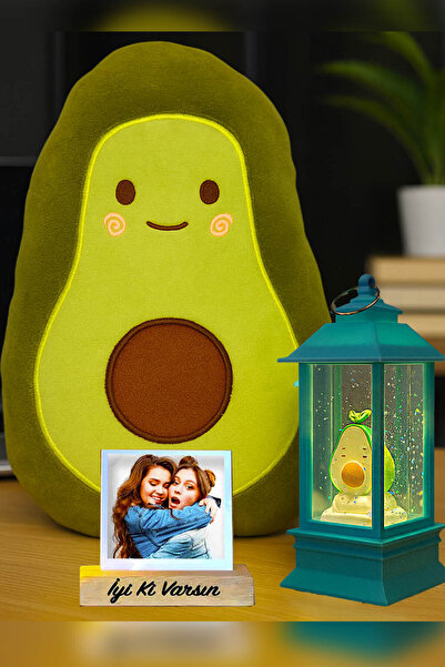 zozoya Avakado Işıklı Kar Küresi & Avokado Polar Yastık Hediye Seti