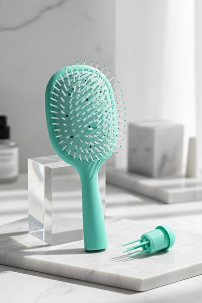 PRVT Hair Brush with Cleaning Attachment – Anti-Hair Loss Relaxing Oval Comb ...