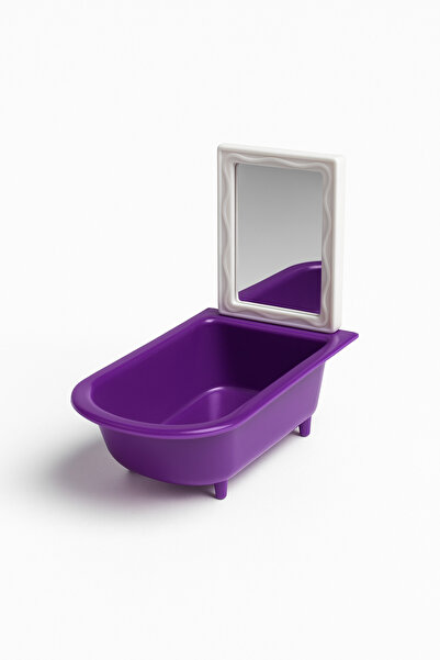 Papağanhane Aynalı Kuş Küveti Mor | Muhabbet Kuşu Kafes Banyoluk – Pratik & Sağlıklı Temizlik