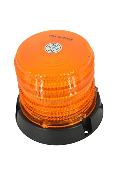 OEM Approved orange beacon, 11 cm height, 12-24V supply, ON/OFF switch, compact ABS design