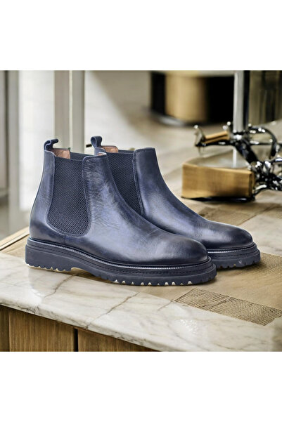 VİVA SHOES 100% Genuine Leather Eva Sole Chealsea Men's Half Boots