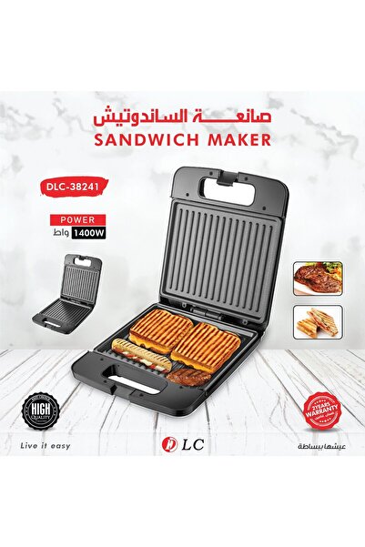 DLC Sandwich maker, toaster and multi-grill - 1400W power