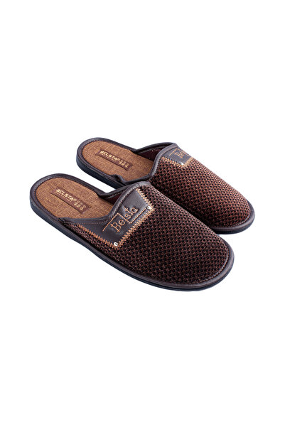 Belsta Brown velour slippers, size 43