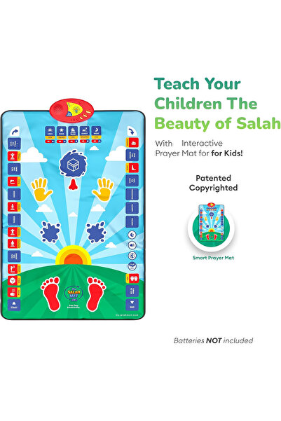 JOGAMS Smart Islamic Talking Prayer Mat for Kids, Interactive Rug with Voice Guidance to Teach Salah