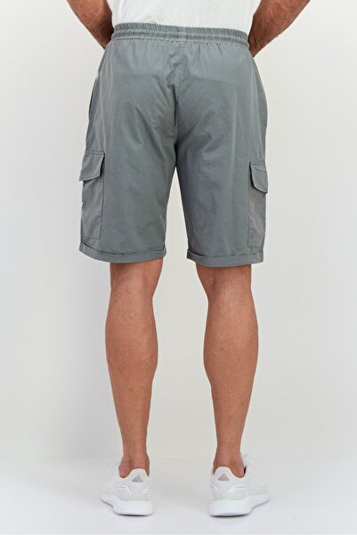 Trendyol Collection Men Plain Cargo Shorts, Dark Grey