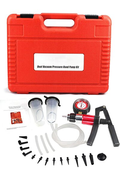 AZONEE مجموعة أدوات تنفيس الفرامل - مضخة تفريغ يدوية لشخص واحد مع محولات وحقيبة