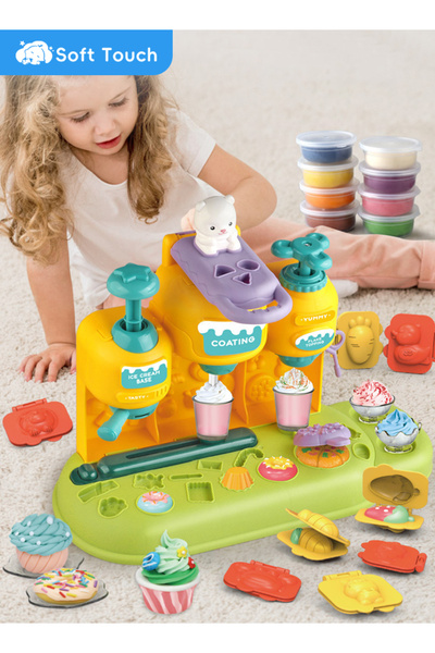 Soft Touch Playdough for Kids, 23 PCS DIY Color Dough Set Children Air Dry Clay Kit with 8 Cans Dough