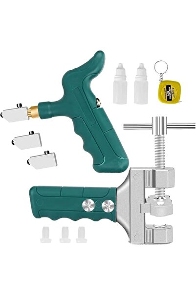 AZONEE 2-in-1 Glass and Tile Cutter Kit with Tape Measure & Bonus Blades