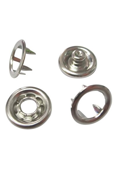 Unbrande أزرار كبس معدنية للعبايات والملابس، 10 مم، 50 مجموعة