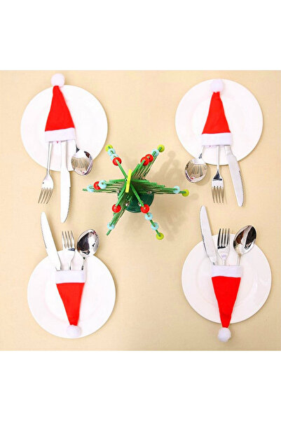 OEM Σετ 10 καλυμμάτων μαχαιροπήρουνων με χριστουγεννιάτικο θέμα, σχέδιο καπέλ...