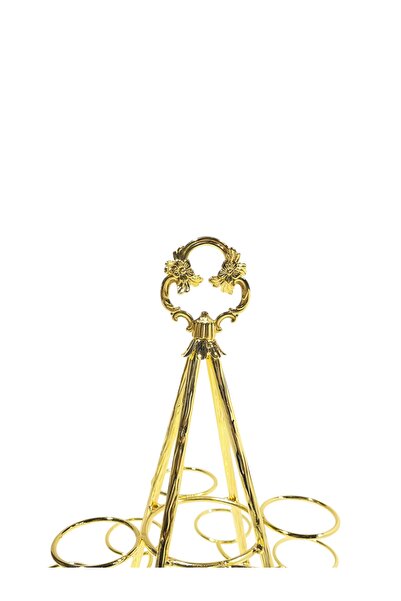 Generic Gold teacup holder, 12 cups, modern design