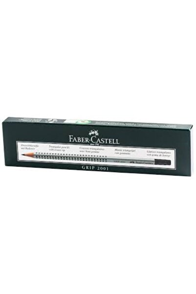 Faber Castell قلم رصاص إف سي جرافيت بقبضة 2001 مع ممحاة فضي