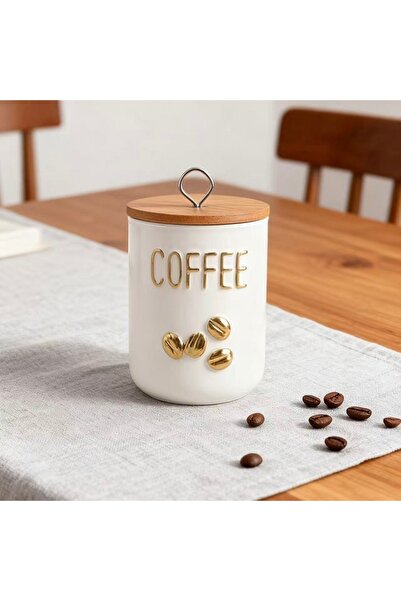 KB خزان تخزين سيراميك غير لامع فاخر، تصميم أنيق، علبة قهوة عملية ذات سعة كبيرة