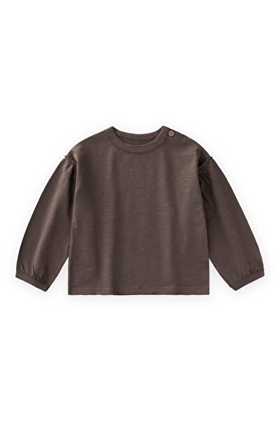 Cigit Brushed Rustic Long Sleeve T-Shirt 1-7 Years Old Mink