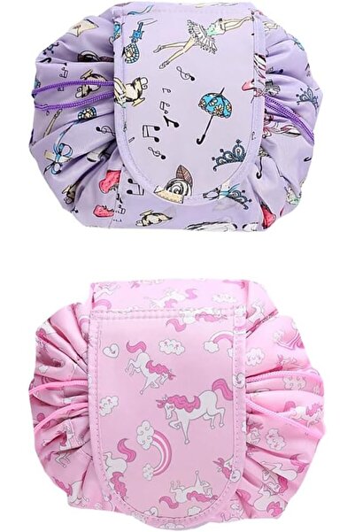 Margoun Drawstring Makeup Bag Waterproof Large Cosmetic Toiletry Organizer BAG001(2 pack)