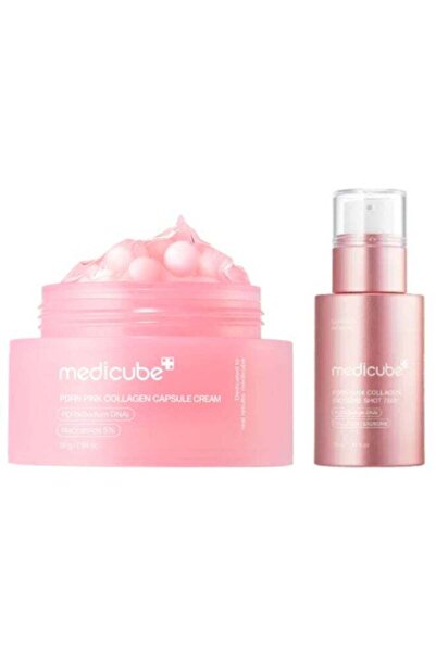 Medicube Pdrn Pink Collagen Capsule Cream 55g + Pdrn Pink Collagen Exosome Shot 7500 Serum from 30ml