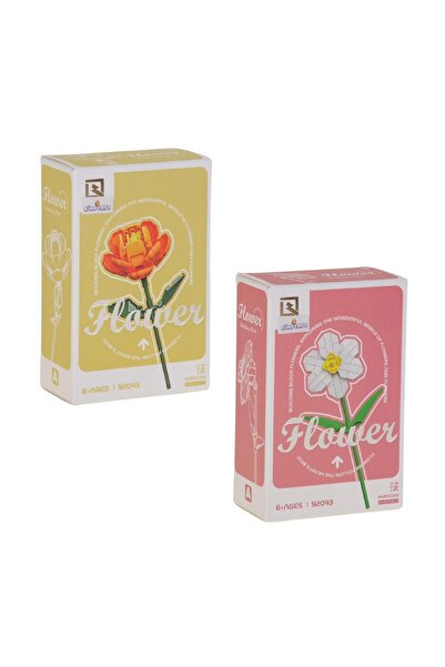 hak-iş oyuncak Mini Blok Çiçek Buket Serisi Yapı Oyuncak Seti - Yetişkin ve Çocuklar İçin Mini Buket Lego (1 Adet)