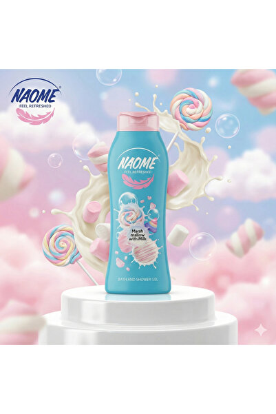 NAOME Shower Gel Marshmallow & Milk – نعومي شاور جل مارشملو مع الحليب – 750 مل