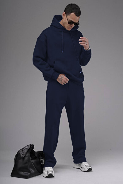 YAKAMEL Set de trening de iarnă pentru bărbați, cu picior larg, elastic în ta...