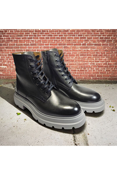 VİVA SHOES 100% Genuine Leather Eva Sole Men's Half Boots