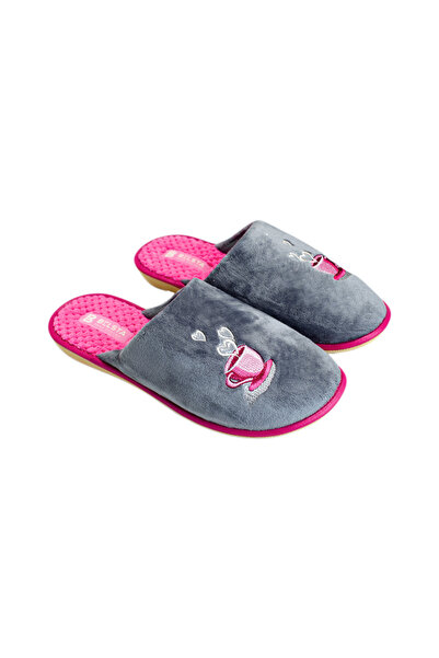 Belsta Grey slippers and pink insole, grey color, size 41