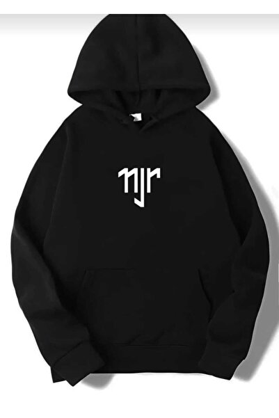 Hunors Sportswear & Company NJR مطبوع سويت شيرت قطني بغطاء رأس للجنسين