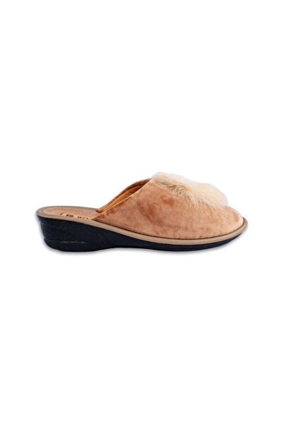 Belsta Women's beige slippers with fur, size 41