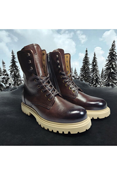 VİVA SHOES 100% Genuine Leather Eva Sole Men's Boots