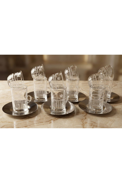 AKDEN STORE Kesim Decor Handcrafted Ehl'I Keyif Tea Set