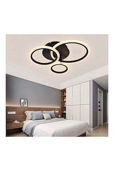 trandafi led LED Circle Design Chandelier, Black L8861-3BK