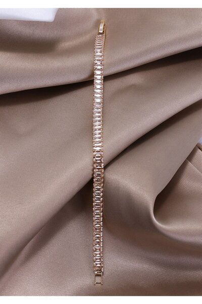 Çelik Xupıng Su Yolu Bileklik God Renkli Zirkon taşlı Mıhlama taş