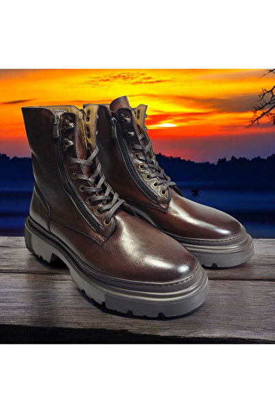 VİVA SHOES 100% Genuine Leather Eva Sole Men's Boots