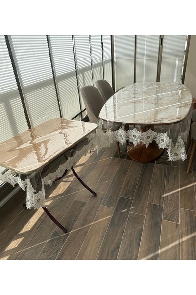 Madamca Mi̇yryam Pvc Transparent Tablecloth 160X220