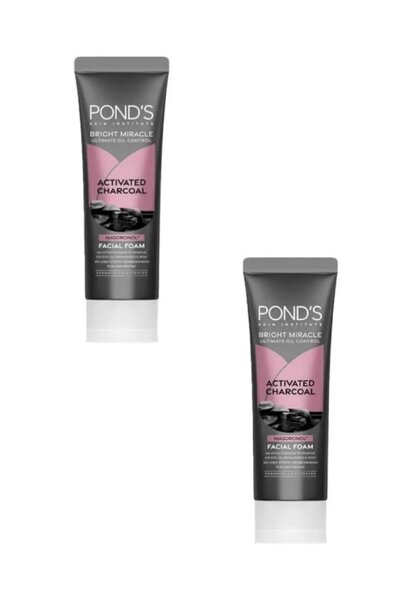 Ponds Two Bright Miracle Activated Charcoal Facial Foaming Packs - 100g